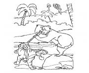 Coloriage jungle animaux