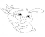 Coloriage de bebe lapin