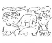 Coloriage animaux de la savane