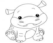 Coloriage bebe hippopotame