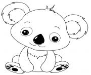 Coloriage de bebe koala