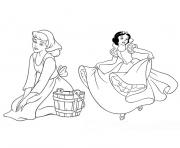 Coloriage cendrillon blanche neige