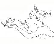 Coloriage la princesse et la grenouille