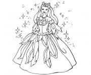 Coloriage barbie princesse