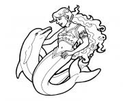 Coloriage barbie dauphin