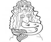 Coloriage barbie la sirene