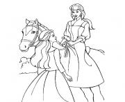 Coloriage cheval barbie