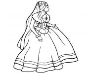 Coloriage barbie coeur princesse