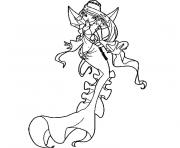 Coloriage sirene barbie