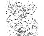 Coloriage barbie papillon