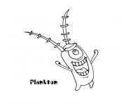 Coloriage sheldon jr plankton bob l eponge