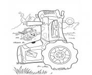 Coloriage tracteur cars