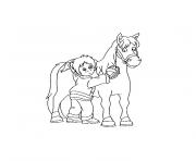 Coloriage chevaux de trait