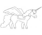 Coloriage cheval qui vole