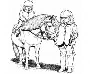 Coloriage chevaux de course