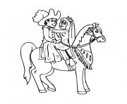 Coloriage cheval princesse