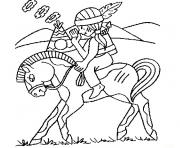 Coloriage cheval indien