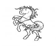 Coloriage cheval cabre