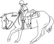 Coloriage chevaux grand galop