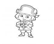 Coloriage dora pirate