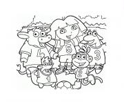 Coloriage dora et ses amis