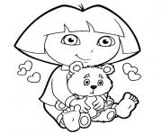 Coloriage dora exploratrice