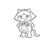 Coloriage dora halloween