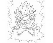 Coloriage dragon ball z sangoten