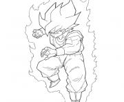 Coloriage dragon ball z super sayen