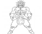 Coloriage dragon ball z broly