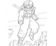 Coloriage dragon ball z trunk