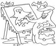 Coloriage halloween fantome