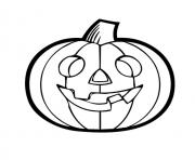 Coloriage halloween de citrouille