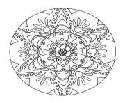 Coloriage mandala difficile 12