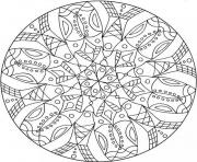 Coloriage mandala difficile 4