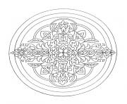 Coloriage mandala difficile 7