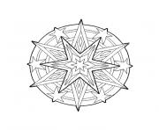 Coloriage mandala etoile