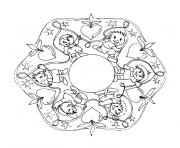 Coloriage mandala winx