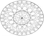 Coloriage mandala difficile 1