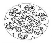 Coloriage mandala difficile 24