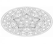 Coloriage mandala difficile 9