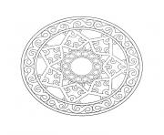 Coloriage mandala difficile 17