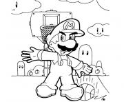 Coloriage mario basket