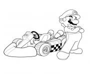 Coloriage mario carte