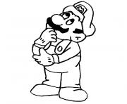 Coloriage mario brosse