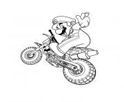 Coloriage mario moto