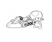 Coloriage mario kart