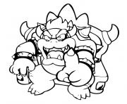 Coloriage mario bowser