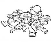 Coloriage mario et ses amis