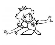 Coloriage mario peach